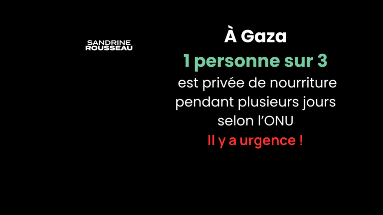 Ma question écrite pour demander des sanctions contre le gouvernement israélien au regard de la situation à Gaza