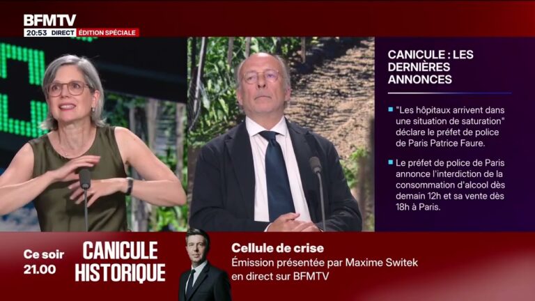 Canicule :  invitée sur BFM TV